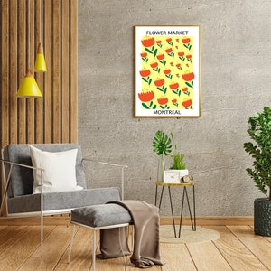 Flower Market MONTREAL Poster Instant Download