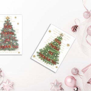Set di 2 Cartoline di Buon Natale Download Istantaneo