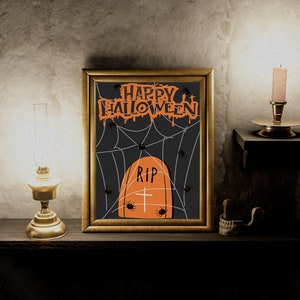 Happy Halloween Poster RIP Halloween Party Collection Printable Wall Art DIGITAL DOWNLOAD