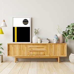 Geometric Black Gold Poster Modern Minimal Home/Office Decor Wall Art Printable Instant DIGITAL DOWNLOAD