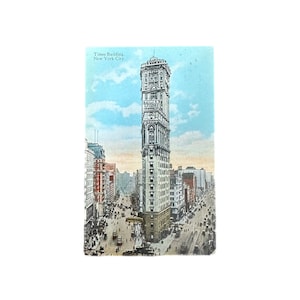 Cartão postal topográfico antigo de 1926 com carimbo postal do Times Building, Nova York, Foto e Arte, Postal Co., Nova York