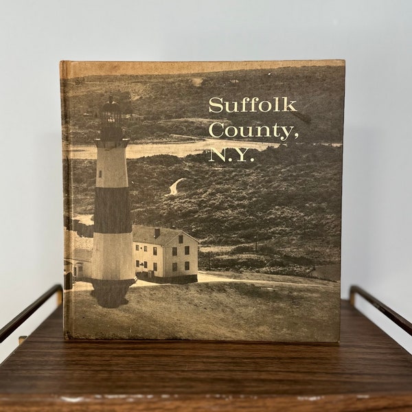 Vintage 1965 Suffolk County, NY New York Long Island Illustrated Hardcover Book by Charles J. McDermott 1st Printing