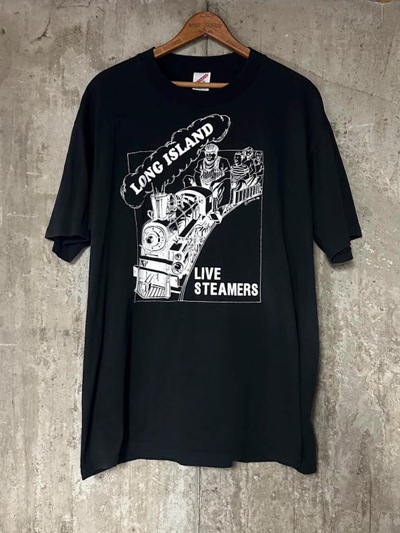 Vintage 1991 Long Island Live Steamers Train Jerzees Single Stitch