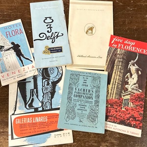 LOT von 6 Vintage 1950er Jahre Reise Ephemera Broschüren & Pamphlete