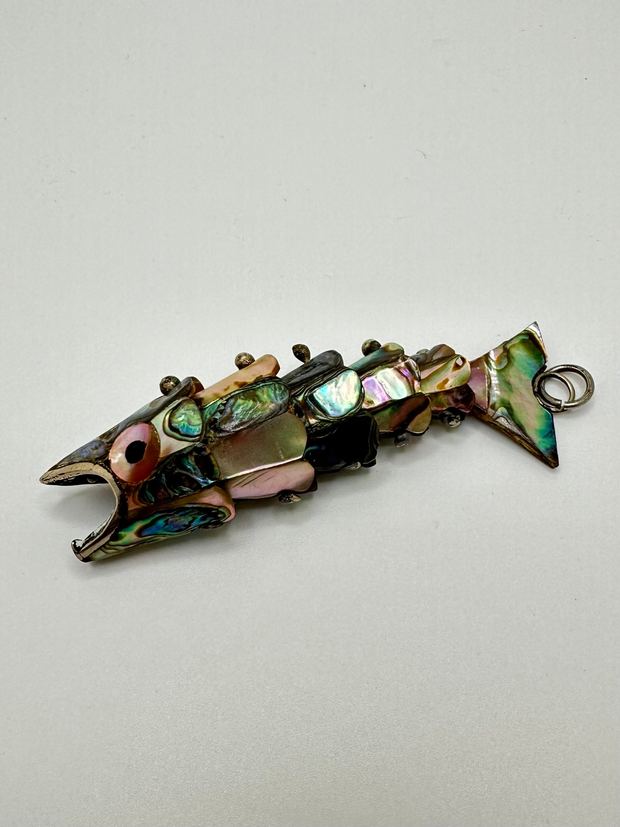 Vintage Articulated Abalone Fish Bottle Opener Pendant Etsy