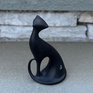 1950s Royal Dux Mid Century Modern Cat Figurine Cat Sculpture 