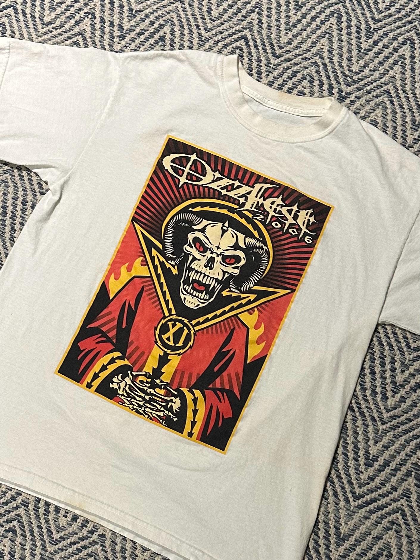 Ozz Fest 2006 オジー オズボーン バンドTシャツ 2XL Vintage Y2K 2006 Ozzfest Ozzy Osbourne Tour White Graphic Tee - Etsy