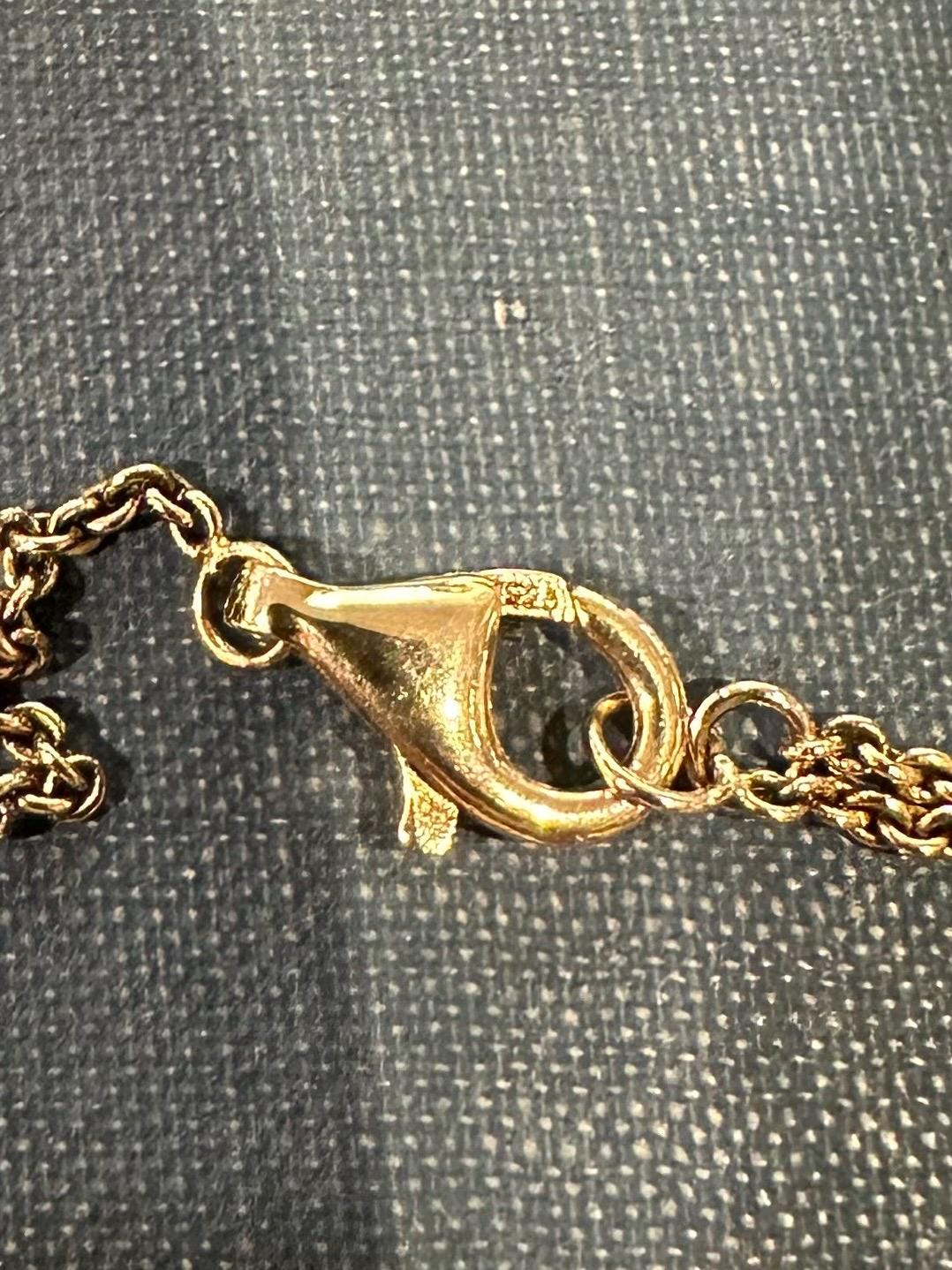 Vintage Gold Plated Sterling Silver 925 Orb Pendant Necklace With