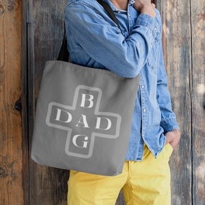 Sac de papa, sac fourre-tout noir, cadeau de fête des pères, sac d’hôpital, épicerie réutilisable, marché, sac à provisions, idée de cadeau, cadeau de nouveau papa