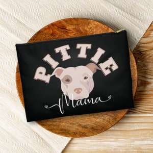 Pittie Mama Accessory Pouch for Dog Moms of Pit Bulls, Dog Lover Essentials, Pit Bull Mom Gift, Dog Coin Purse, Dog Case, Dog Snack Bag