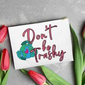 ゴミにならないでジッパーバッグ かわいいコスメバッグ メイクアップビューティーケース アースデー月間 美的ペンケース 再利用とリサイクル活動家を選ぶ