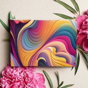Bunte Abstrakte Kunst Reißverschlusstasche Niedliche Kosmetiktasche Make-up Beauty Case Künstler Ästhetische Federmäppchen Umweltfreundliche Produkte Geschenk Stolz Monat