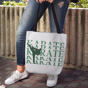 Karate Tote Bag for Martial Arts Class Gym Bag Gift great for Tournament Karate Event Swag Bag Karate Themed Party Supplies Karate Life