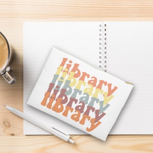 Färgglad regnbåge bibliotekstillbehör blixtlåspåse pennfodral biblioteksnödvändigheter bokklubb present grossist evenemangsväskor skolväska bibliotekarieväska