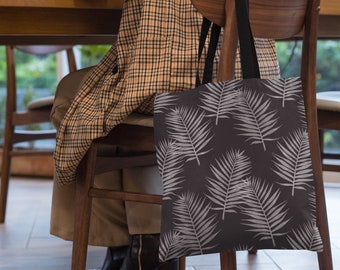 Wiederverwendbare schwarz-weiße Palmblatt Tasche, Multifunktionale Tasche, Einkaufstasche, Einkaufstasche, Reisetasche, Geschenk für Sie
