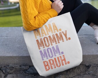 Mamma mamma mamma Bruh tygväska Mammaliv estetisk återanvändbar marknad matkasse mors dag presentkasse nybliven mamma presentkasse pojkeresa väska