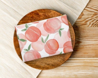 Bolsa de beleza Peachy Perfection Chic Accessory com padrão de pêssego deslumbrante Mantenha-se organizado e elegante com seus itens essenciais de beleza nesta bolsa