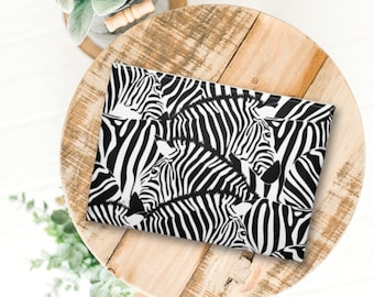 Zebra Accessory Pouch Animal Print Aesthetic Gift Bag Reusable Zipper Bag Travel Vacation Cosmetic Makeup Beauty Bag Aesthetic Essentials