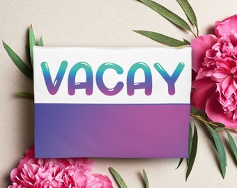 Modo Vacay Bolsa de accesorios Bolsa de belleza Maquillaje Bolsa de artículos de tocador Estuche de lápiz Estética Playa Vibraciones costeras Vacaciones Bolsa de gafas de sol Amante de la playa