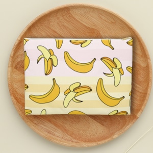 Banana Print Accessory Bag Fruity Beauty Market Bag Market Coupon Zipper Pouch Cute Pencil Case Aesthetic Banana Art Yellow Coin Purse