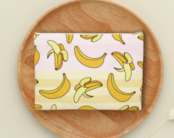 Banana Print Accessory Bag Fruity Beauty Market Bag Market Coupon Zipper Pouch Cute Pencil Case Aesthetic Banana Art Yellow Coin Purse