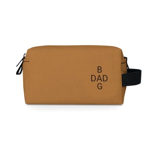 Cadeau de fête des pères, sac de papa, trousse de toilette, sac à points, sac brun, rasage, savon, voyage, brosse à dents, cosmétique, écologique, réutilisable, nouveau cadeau de papa