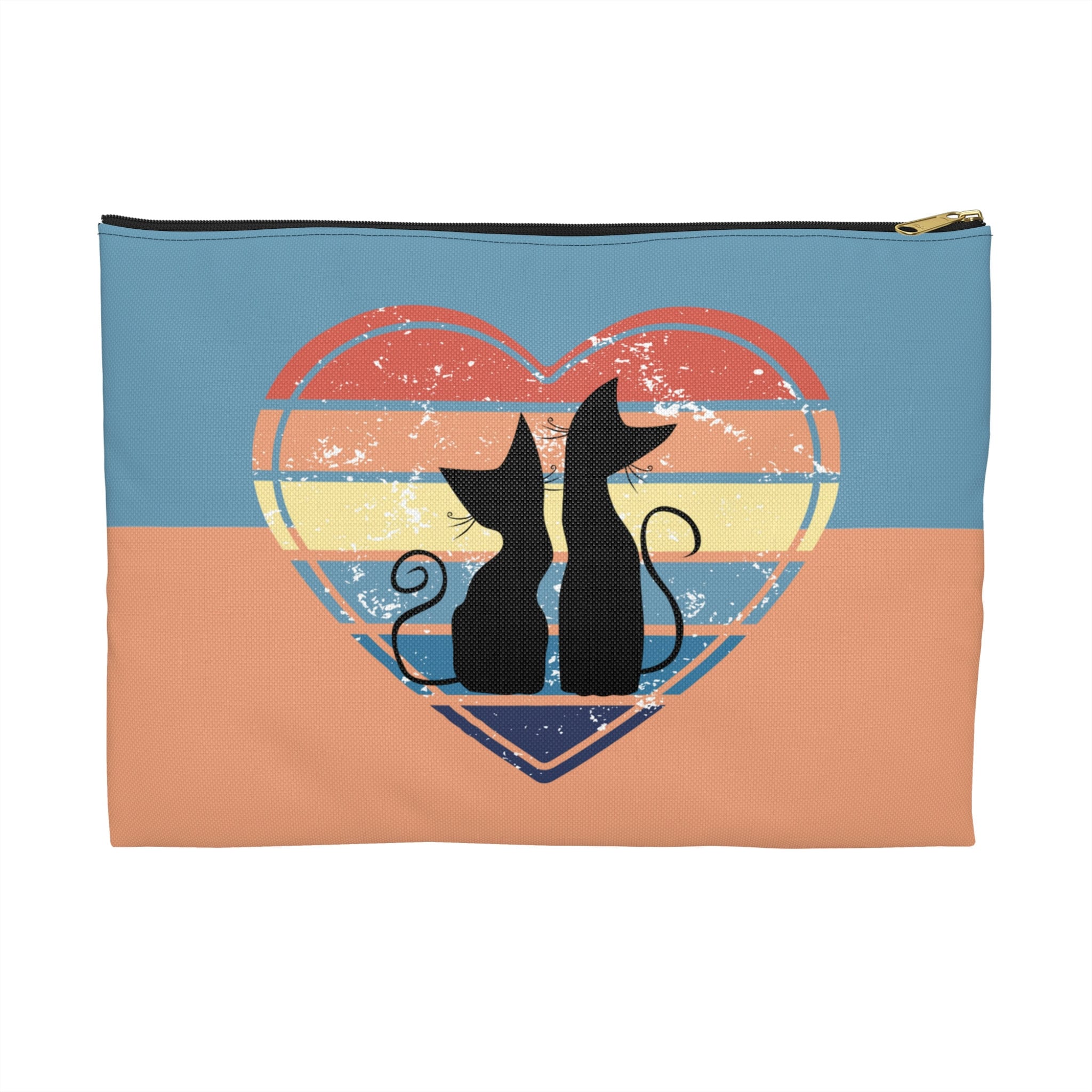 Kosmetiktasche Für Katzenliebhaber – Mit „I Just Freaking Love Cats“ Aufdruck, Canvas, 22,9x17cm