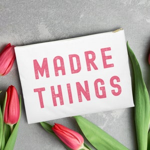 Madre Things バッグ かわいいコスメバッグ メイクアップビューティーケース ママライフ 美的 カラフル ペンケース 母の日ギフトバッグ カスタマイズカラーオプション