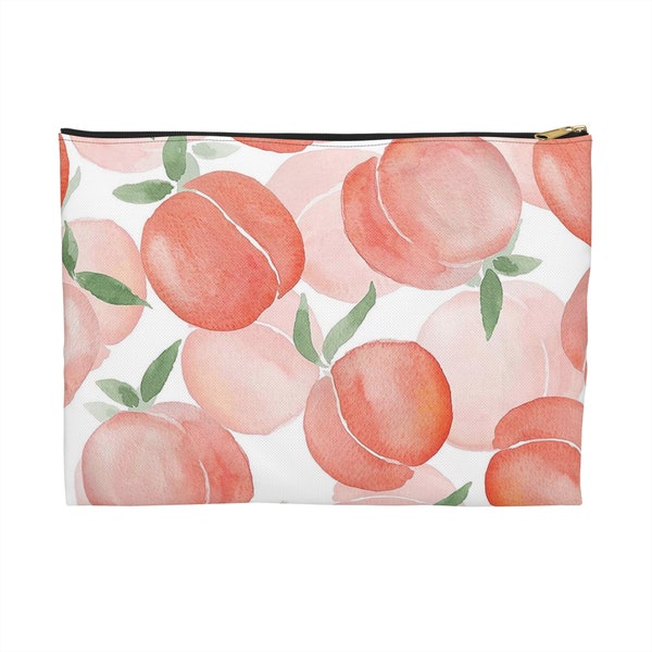 Peachy Perfection Chic Accessory Beauty Bag with Stunning Peach Pattern Stay Organized and Stylish with Your Beauty Essentials in this Pouch