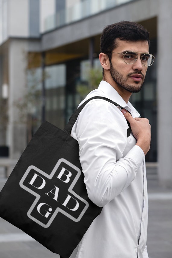 Dad Bag Black Tote Bag Father Day Gift Hospital Bag Etsy