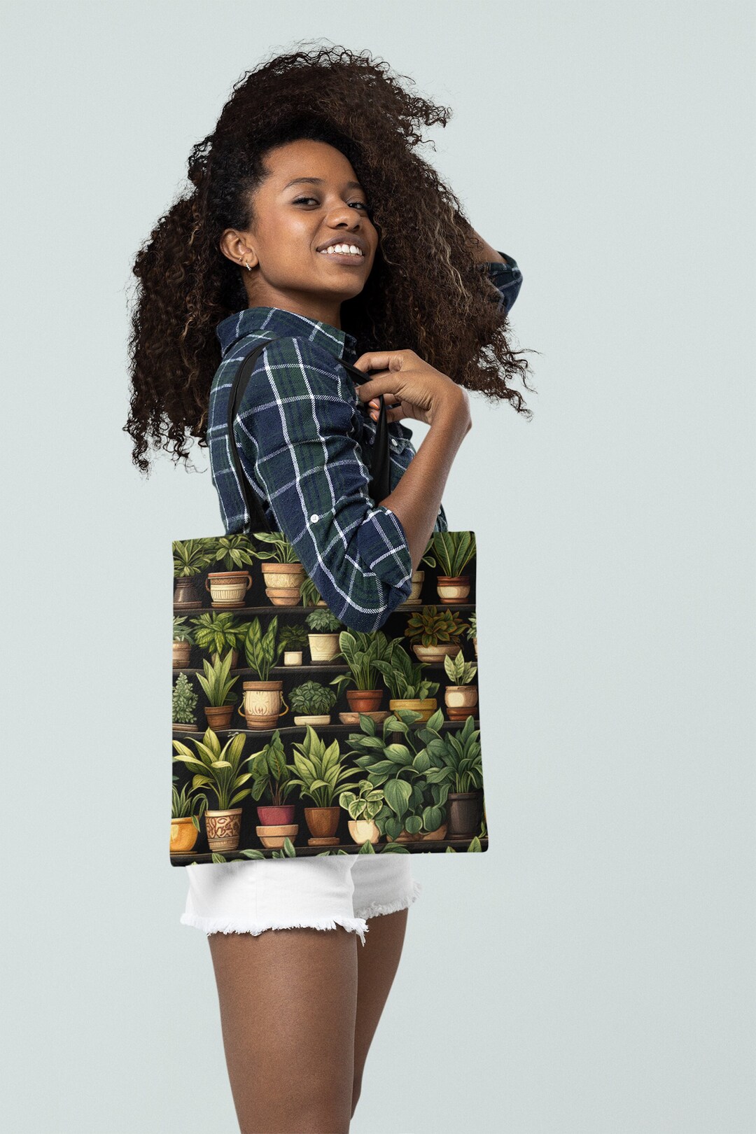 Plant Lovers Tote Bag Plant Mom Aesthetic Reusable Market Grocery