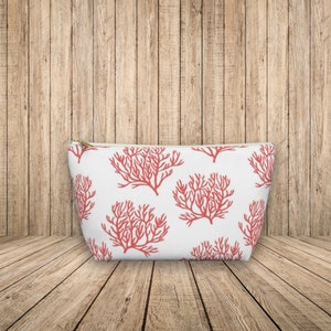 Nautical Coral Reef Accessory Pouch Cosmetic Makeup Bag Beauty Toiletry Bag Travel Bag Salt Life Beach Pencil Bag Aesthetic Vacay Bag