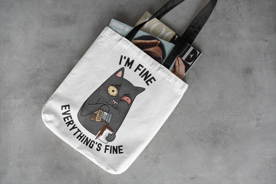 Veqzc Funny Cat Tote Bag – 'Tarot The Cat Lady' Design, 15 X 13.3 Inch Reusable Grocery Bag, Gift For Cat Lovers Women - View #5