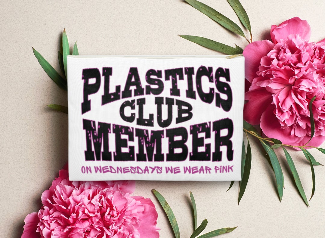 Plastics Club Member Pink Accessory Bag Makeup Beauty Cosmetic Etsy
