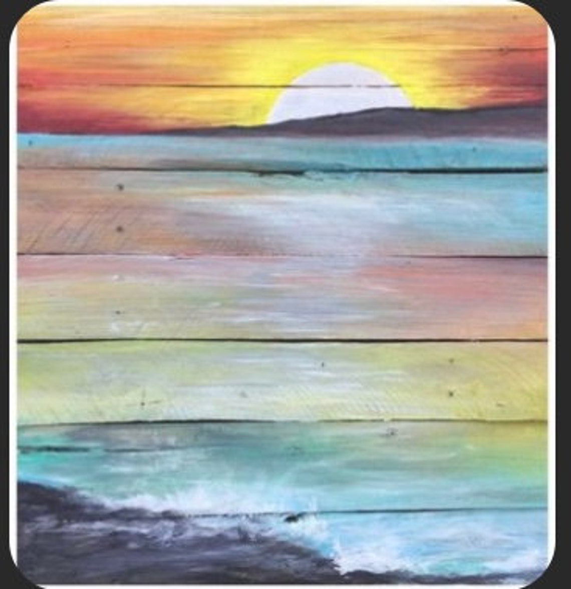 Coastal Art Wood Wall Paintings Etsy