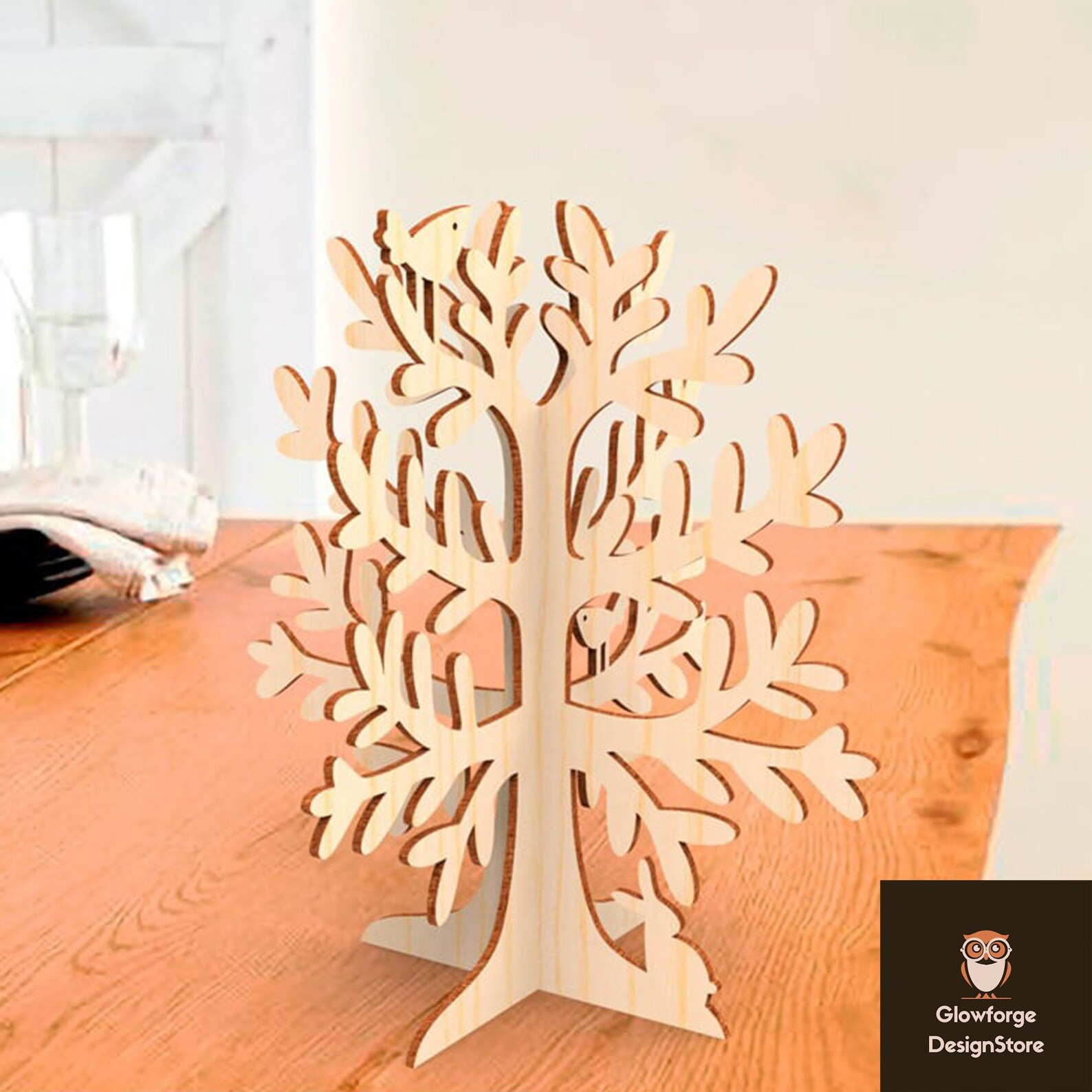 Holz 4 mm Baum Dekoration Laser cut Svg Dxf Plan CNC Etsy Schweiz