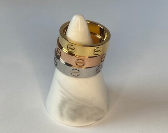cartier love ring stack
