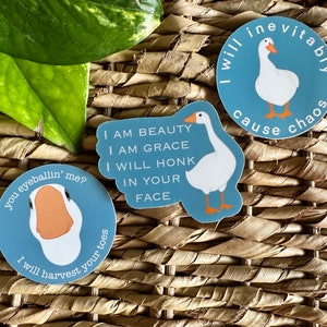 Goose Sticker Pack | Funny Adult Stickers | Animal Sticker Set | Cute Goose Stickers | Planner Stickers | Silly Goose Sticker Set