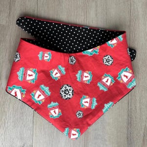 Bandana pour animal de compagnie Liverpool FC : bandana réversible pour chien/chat, cadeau pour fan de football, accessoire pour club de football