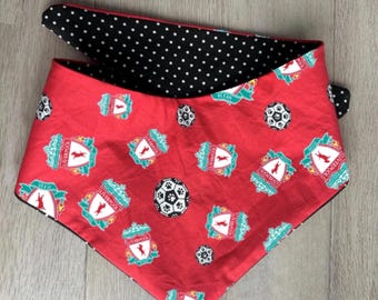 Liverpool FC Pet Bandana: Reversible Dog/Cat Bandana, Soccer Fan Gift, Football Club Accessory