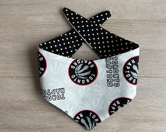 Toronto Raptors basketball Pet Bandana, Cat and dog reversible bandana (snap buttons optional)