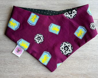 Pañuelo para mascotas del Aston Villa FC: Accesorio reversible para perros y gatos aficionados al fútbol.