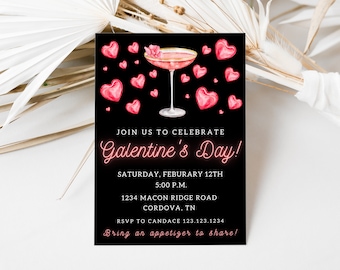 Galentine's Invitation, Valentine Invitation, Galentine Invite, Galentines Day, Galentine themed party, Galentine Theme, Galentine's Day