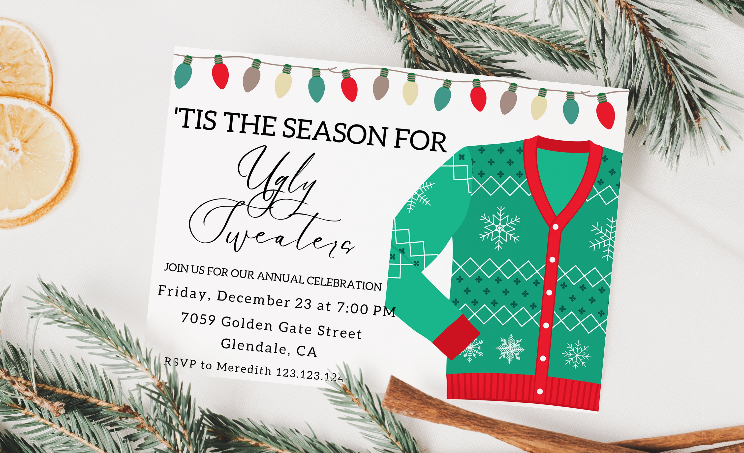 Tacky Sweater Invitation Ugly Sweater Invitation Tacky Sweater Party Ugly Sweater Party Tacky Christmas Sweater Ugly