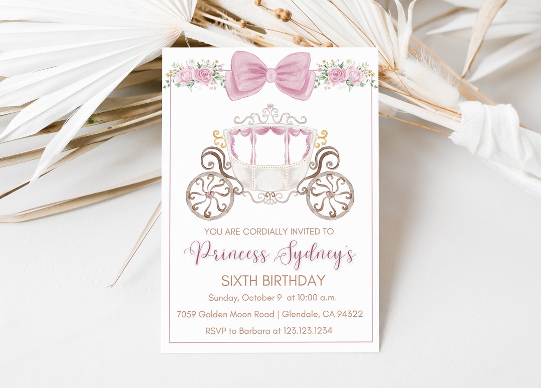 Princess Invitation / Princess / Castle / Printable / Printed / Digital ...