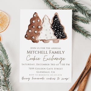 Cookie Exchange Invitation, Christmas Cookie Invitation, Holiday Party Invitation, Christmas Cookies Party Invitation, Cookie Exchange Party