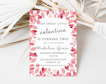 Valentijnsuitnodiging, Valentijn verjaardagsuitnodiging, Valentijn verjaardagsuitnodiging, onze kleine Valentijn, Valentijn themafeest, Valentijnsdag