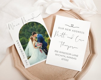 We've Moved Card, Moving Card, Moving Announcement, Printable Moving Card, We've Moved Announcement, New Address, Change of Address