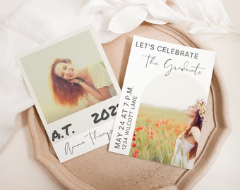 Graduation Announcement Card, Editable Graduation Card, Graduation Announcement Card Canva, Canva Template, Class of '23 Card, Graduate