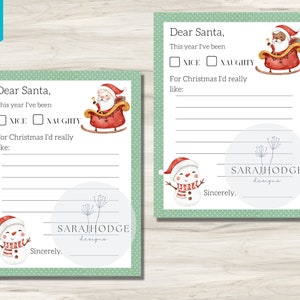 Letter To Santa, Santa Letter, Letter To Santa, Kids Letter To Santa, Printable Letter To Santa, Christmas Wish List, Santa Instant Download